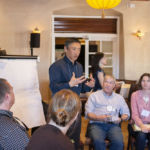 Director of the Colorado Forest Restoration Institute Tony Cheng leads a break-out group.