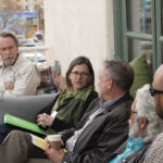 The workshop venue offered outdoor space that offered opportunities to network.